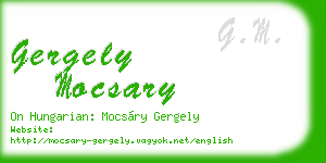gergely mocsary business card
